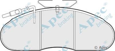 APEC BRAKING pad838 -  Комплект тормозных колодок, дисковый тормоз